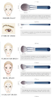Brosses de estampillage chaudes d'OEM Logo Eyebrow Shadow Face Makeup 19cm